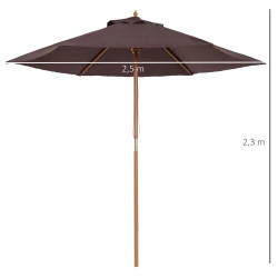 Зонт от солнца Outsunny 01-0582 (Brown) Thumb