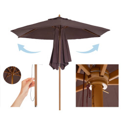Зонт от солнца Outsunny 01-0582 (Brown) Thumb