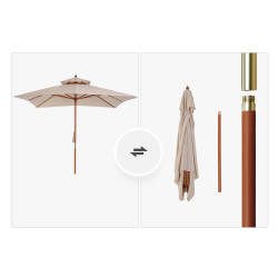 Зонт от солнца Outsunny 840-026 (Beige) Thumb