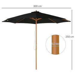 Umbrela de soare Outsunny 840-065BK (Black) Thumb