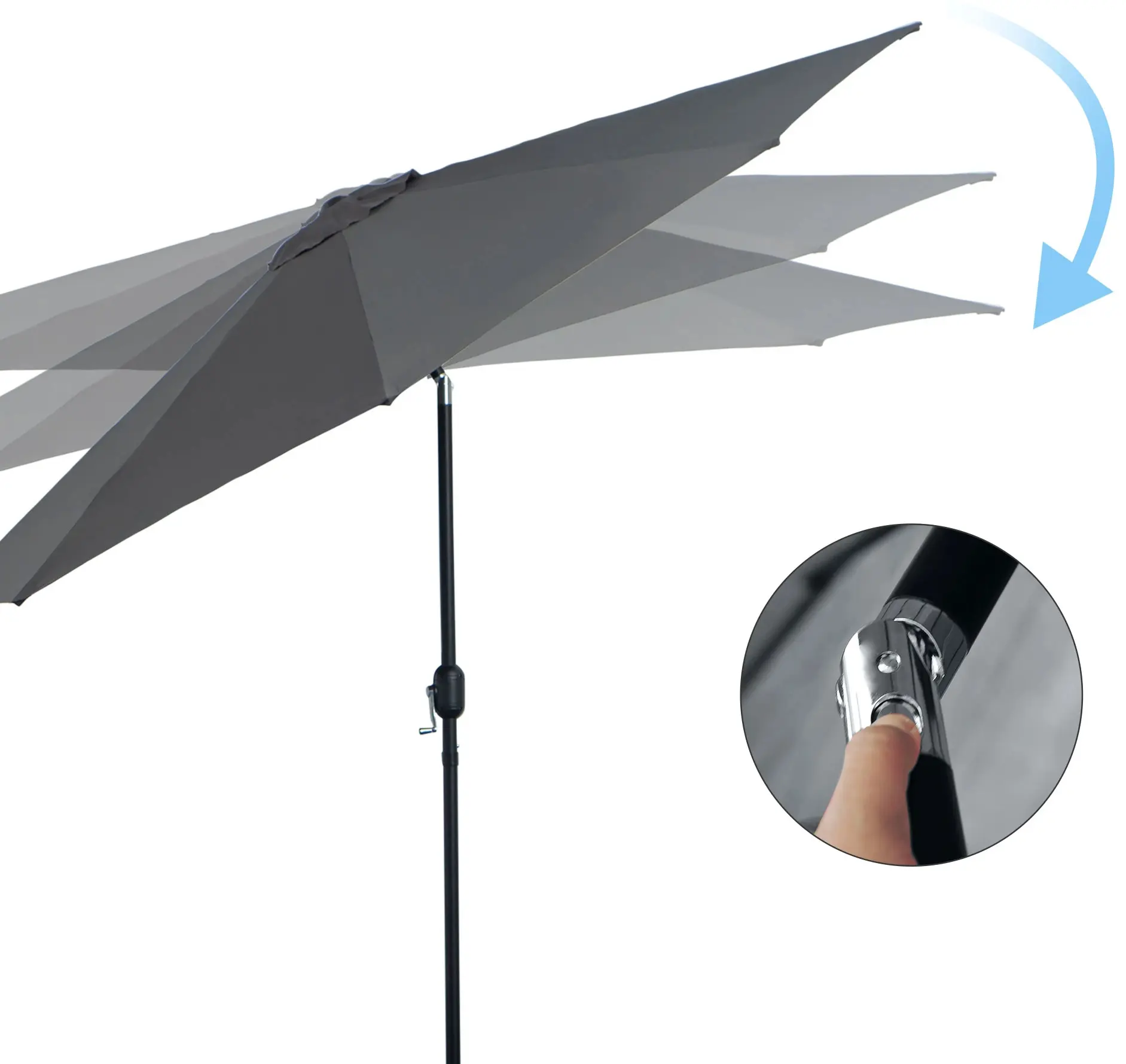 Umbrela de soare Outsunny 840-070CG (Dark Grey) - 4