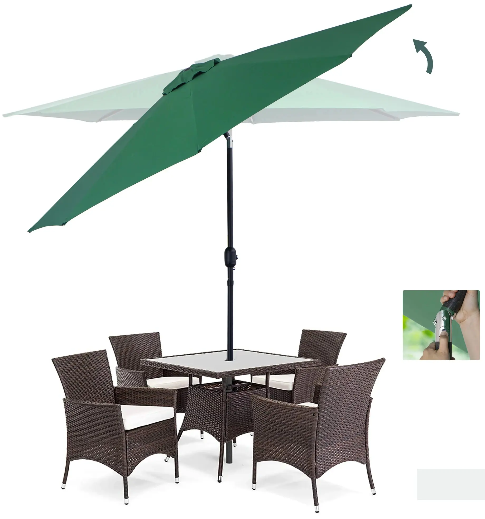 Umbrela de soare Outsunny 840-070GN (Green) - 5