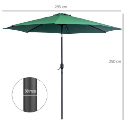 Umbrela de soare Outsunny 840-070GN (Green) Thumb
