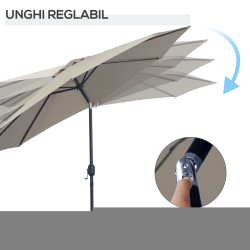 Зонт от солнца Outsunny 840-070GY (Brown) Thumb