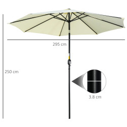 Umbrela de soare Outsunny 840-070V00BG (Beige) Thumb