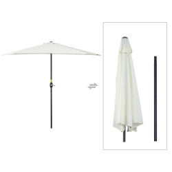 Umbrela de soare Outsunny 84D-007CW (White) Thumb