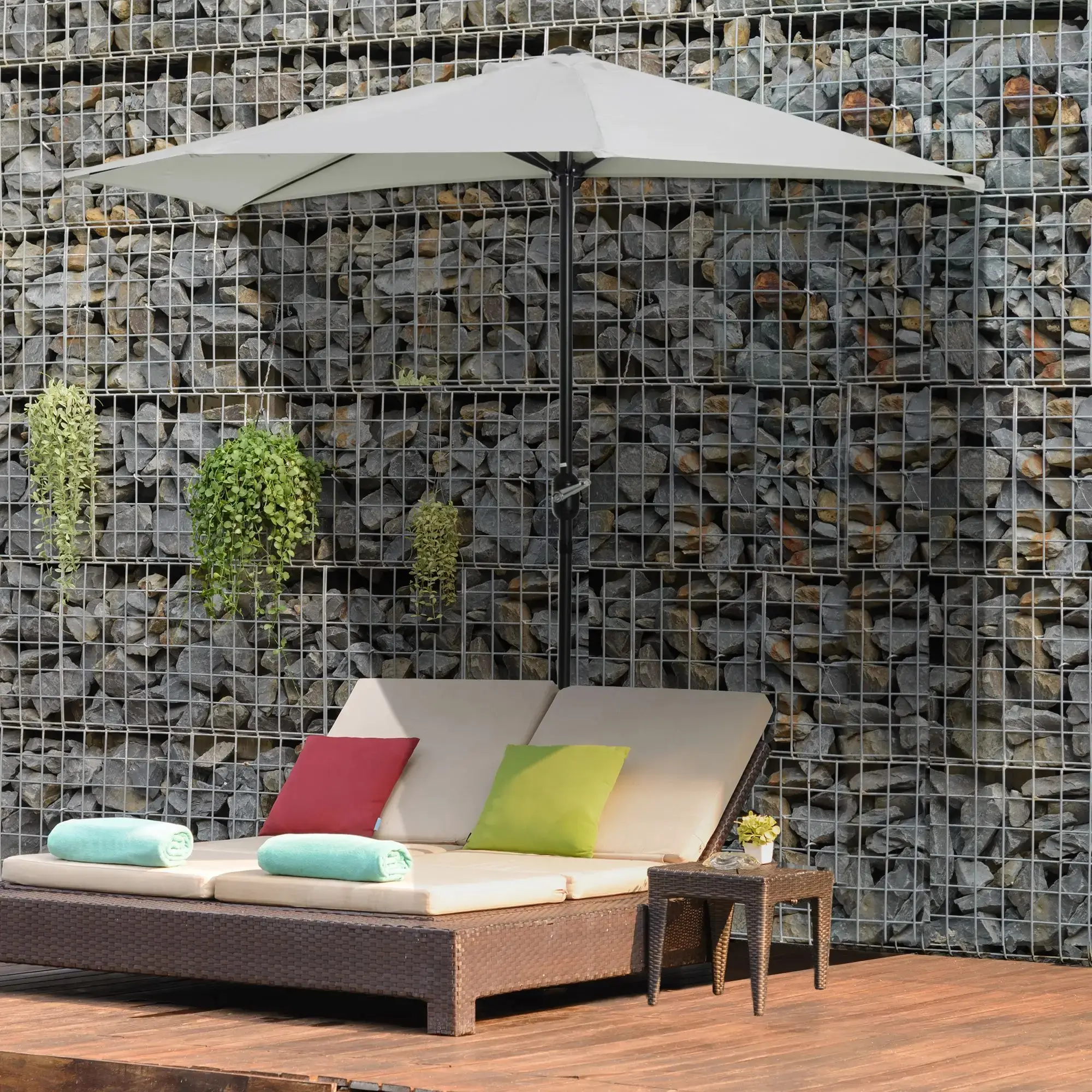 Umbrela de soare Outsunny 84D-007CW (White) - 10