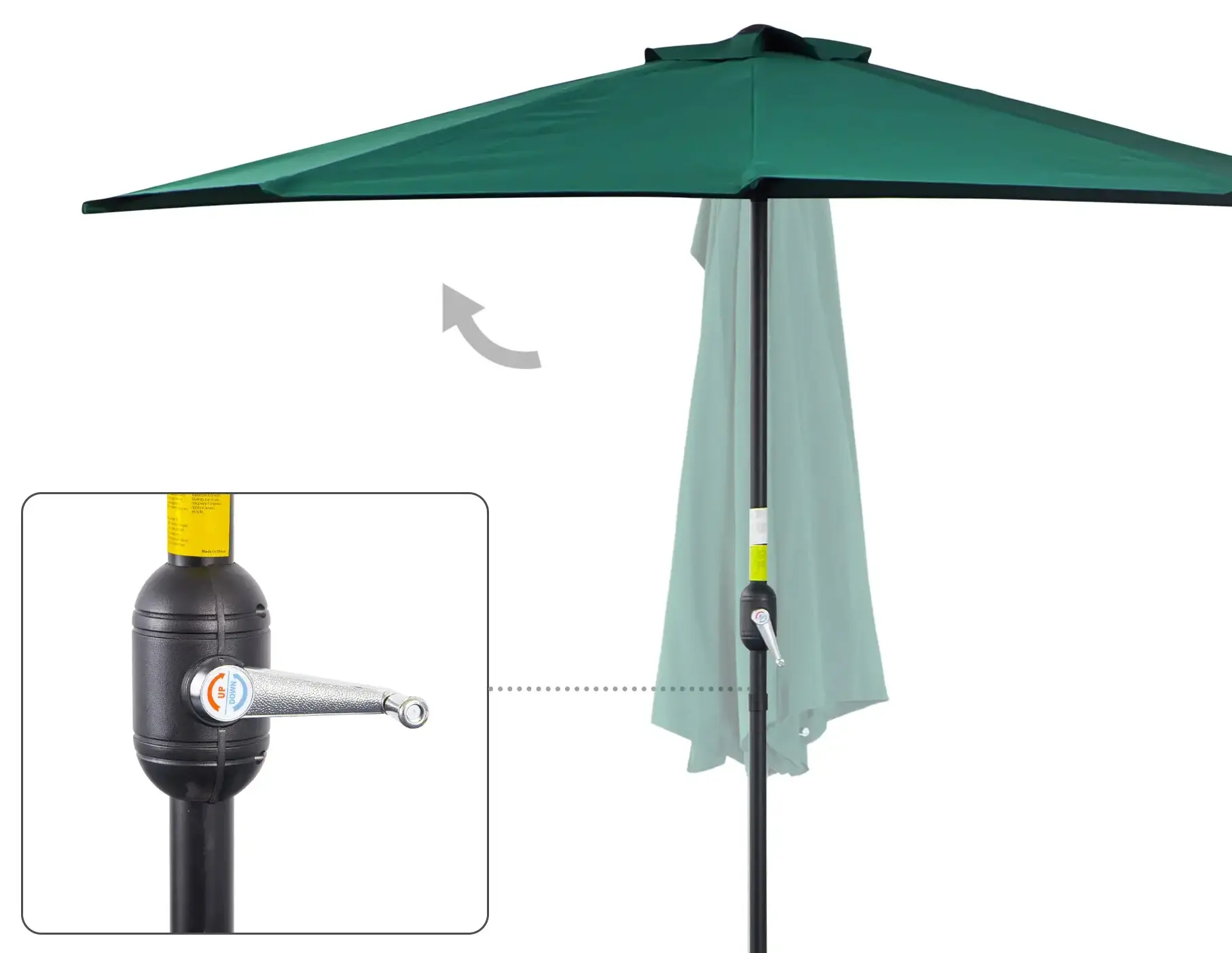 Зонт от солнца Outsunny 84D-007GN (Green)