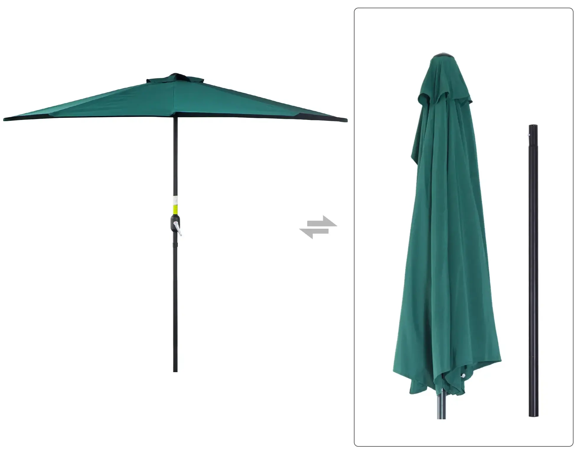 Зонт от солнца Outsunny 84D-007GN (Green)