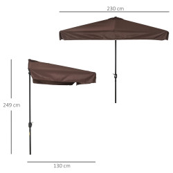 Umbrela de soare Outsunny 84D-008V01 (Coffee) Thumb