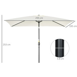 Зонт от солнца Outsunny 84D-013V00CW (Cream White) Thumb