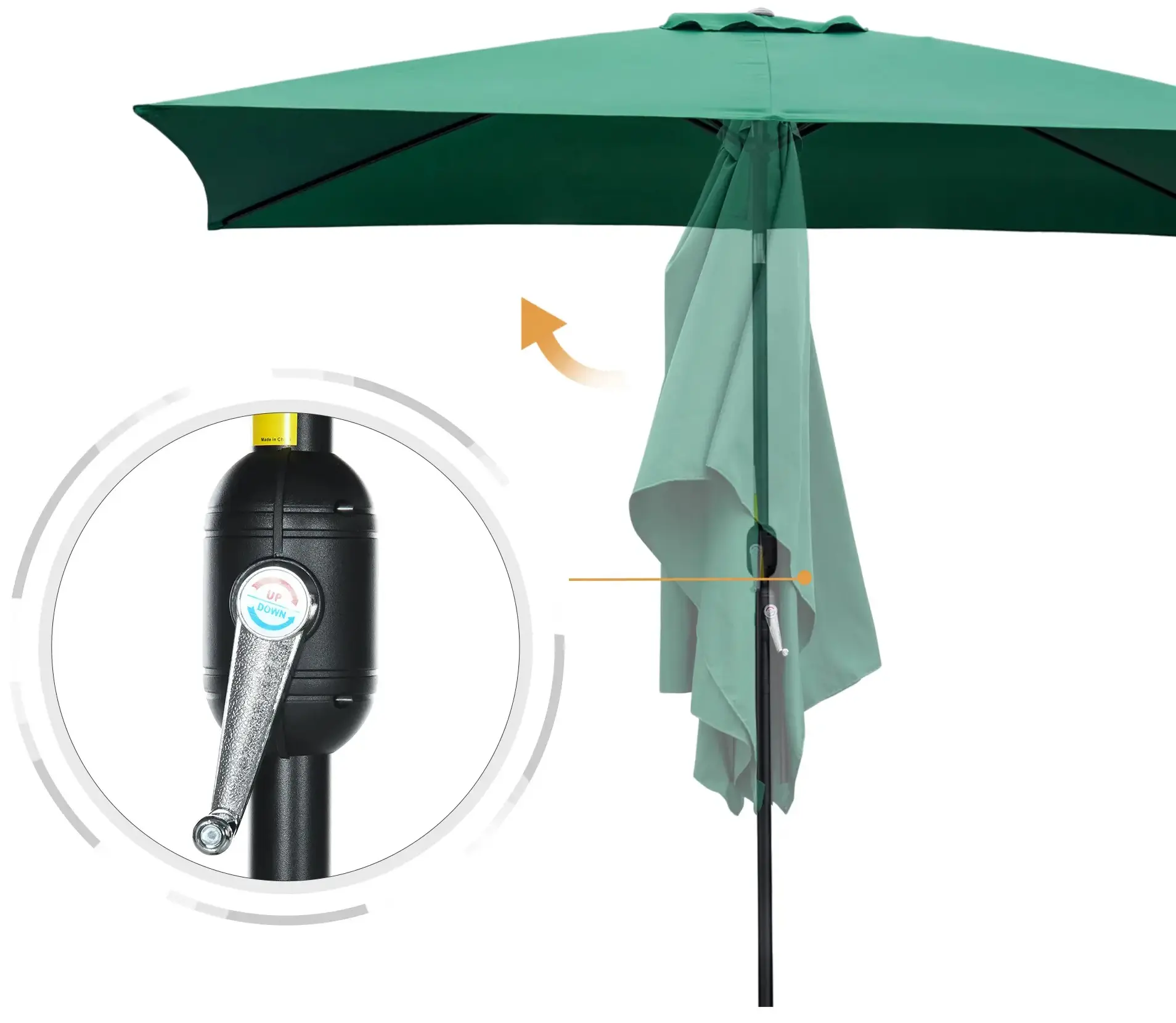 Зонт от солнца Outsunny 84D-013V00GN (Green)