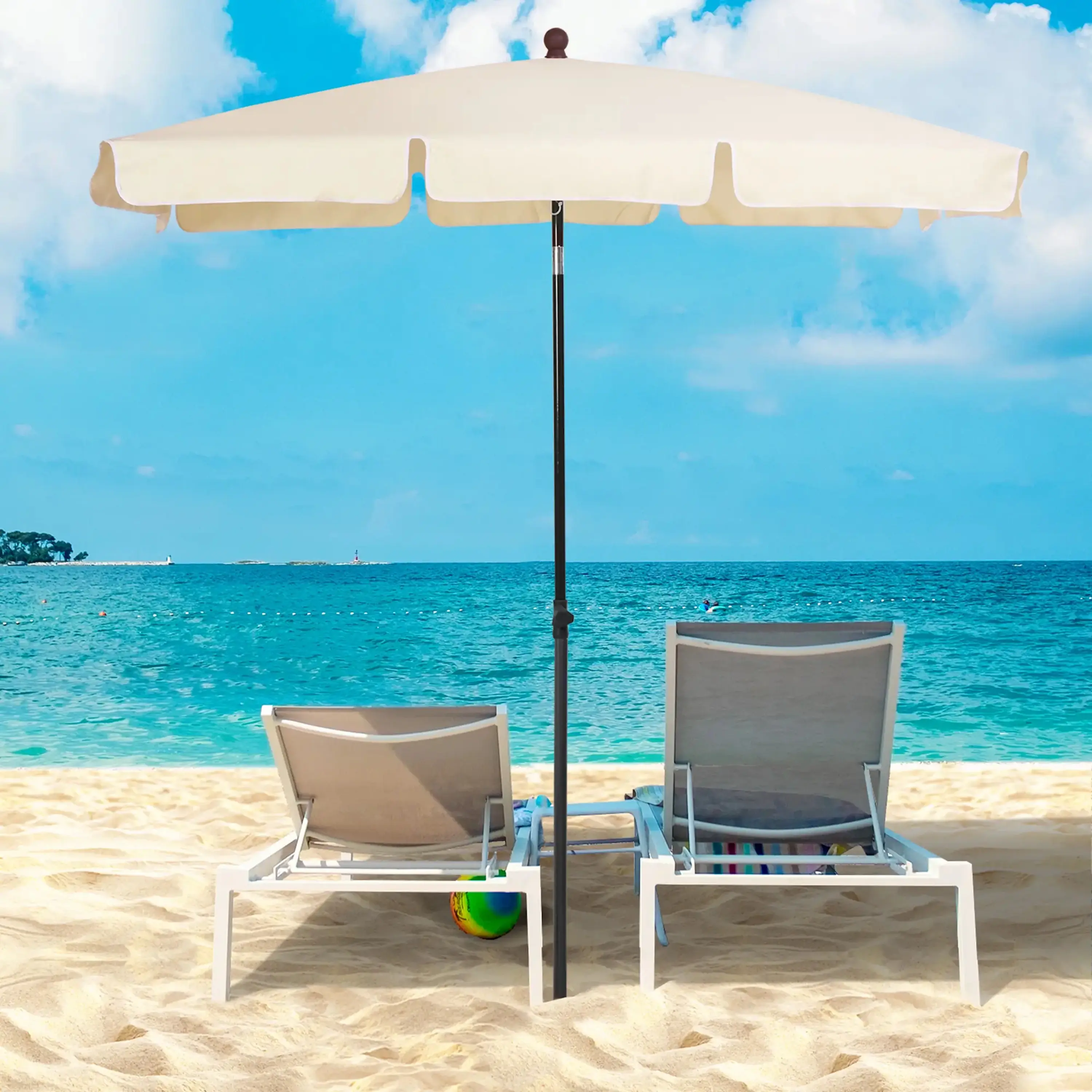 Umbrela de soare Outsunny 84D-016BG (Beige) - 5