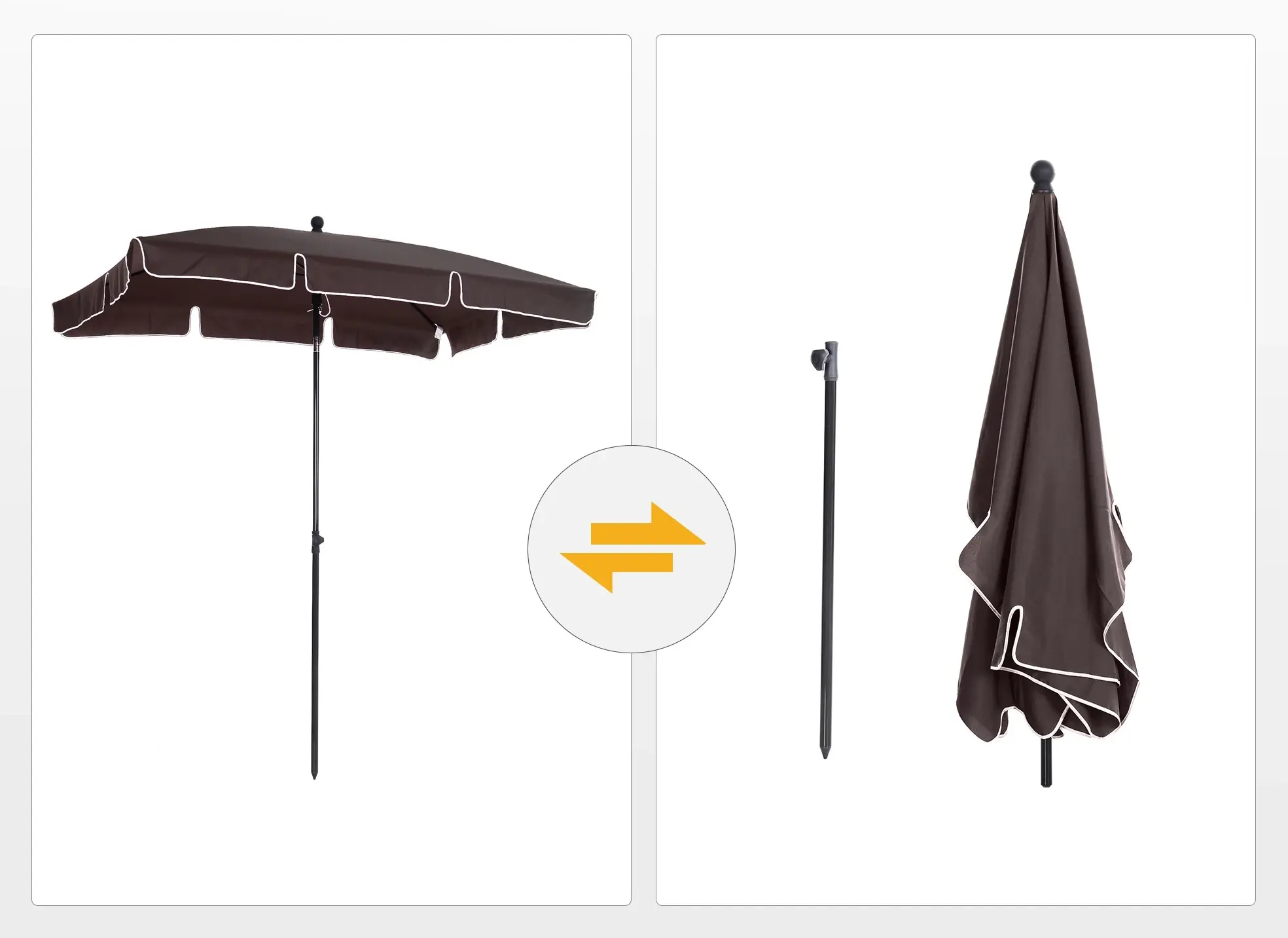 Зонт от солнца Outsunny 84D-016CF (Brown) - 3