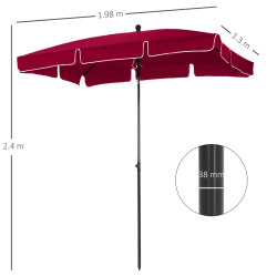 Зонт от солнца Outsunny 84D-016RD (Red) Thumb