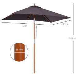 Umbrela de soare Outsunny 84D-017CG (Dark Grey) Thumb