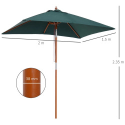 Зонт от солнца Outsunny 84D-017GN (Green) Thumb