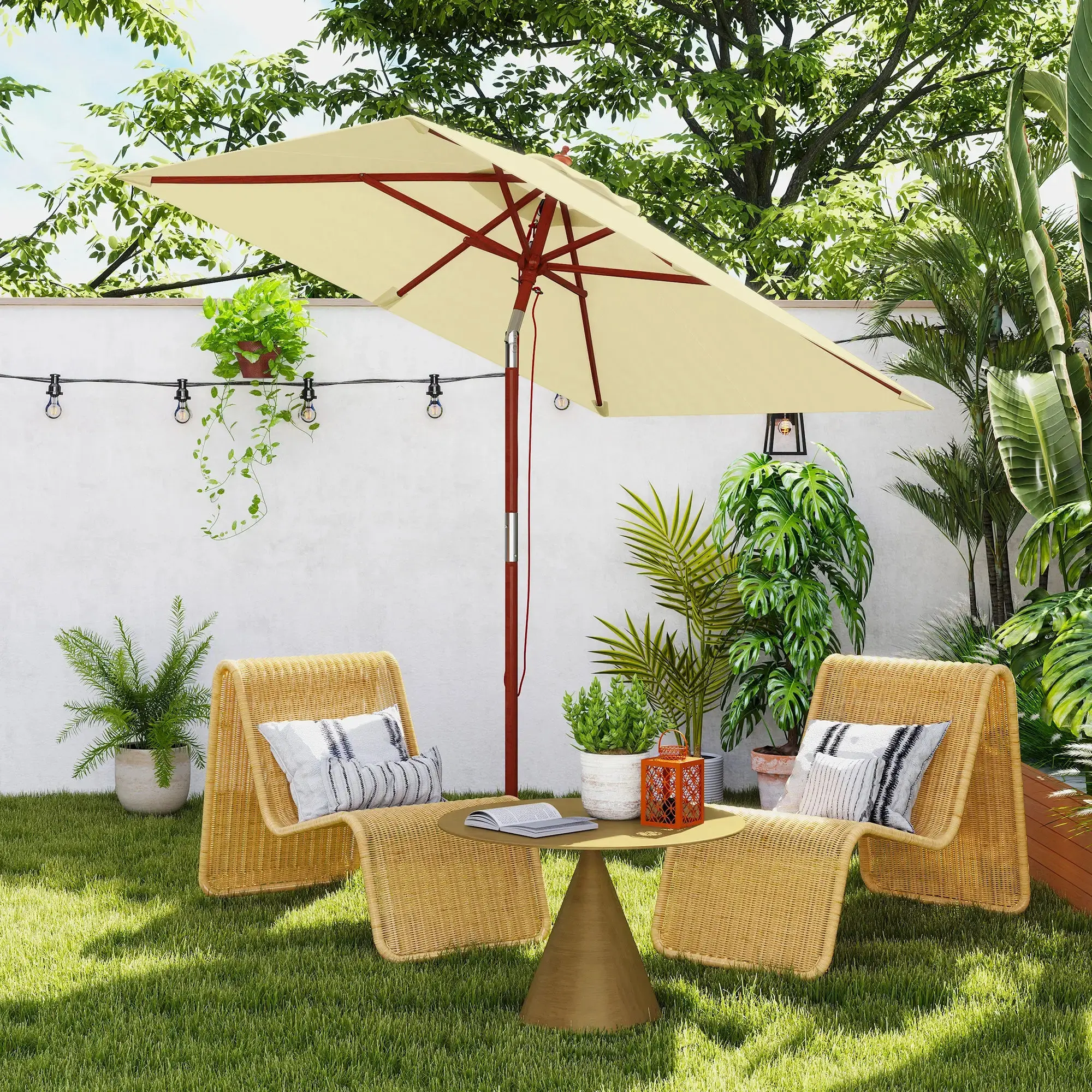 Зонт от солнца Outsunny 84D-017V00BG (Beige) - 6