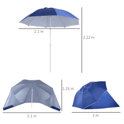 Зонт от солнца Outsunny 84D-022 (Blue) Thumb