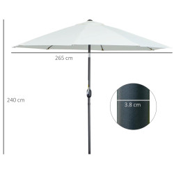 Зонт от солнца Outsunny 84D-023CW (Cream White) Thumb