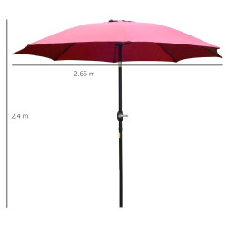 Umbrela de soare Outsunny 84D-023WR (Red) Thumb