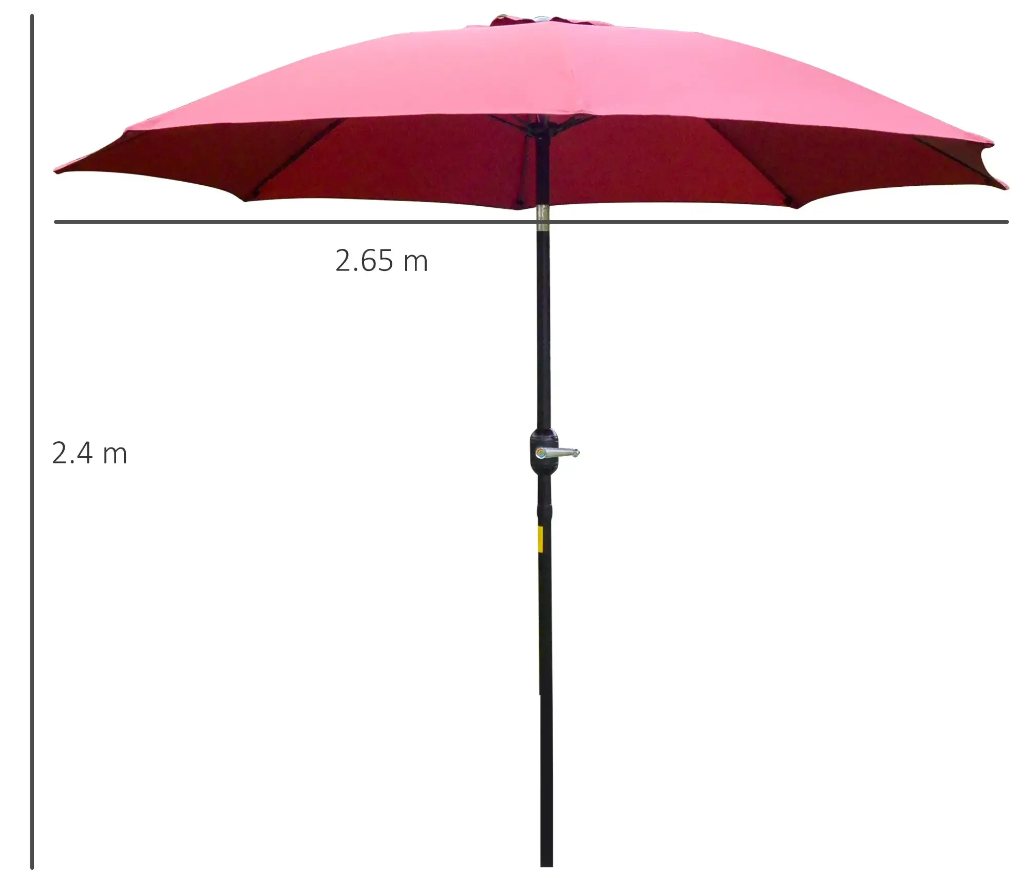 Umbrela de soare Outsunny 84D-023WR (Red) - 3