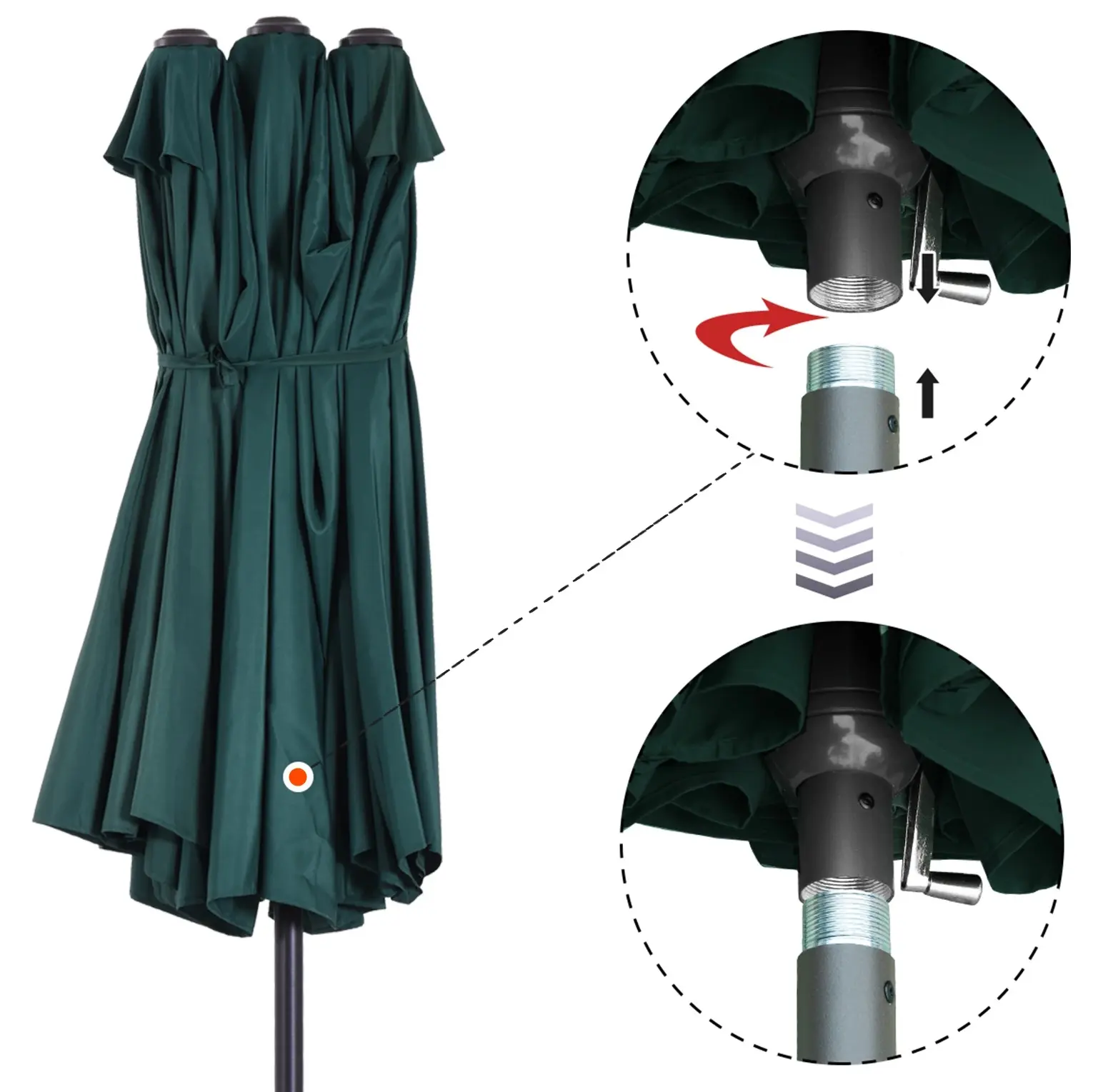 Umbrela de soare Outsunny 84D-031V01 (Green) - 4