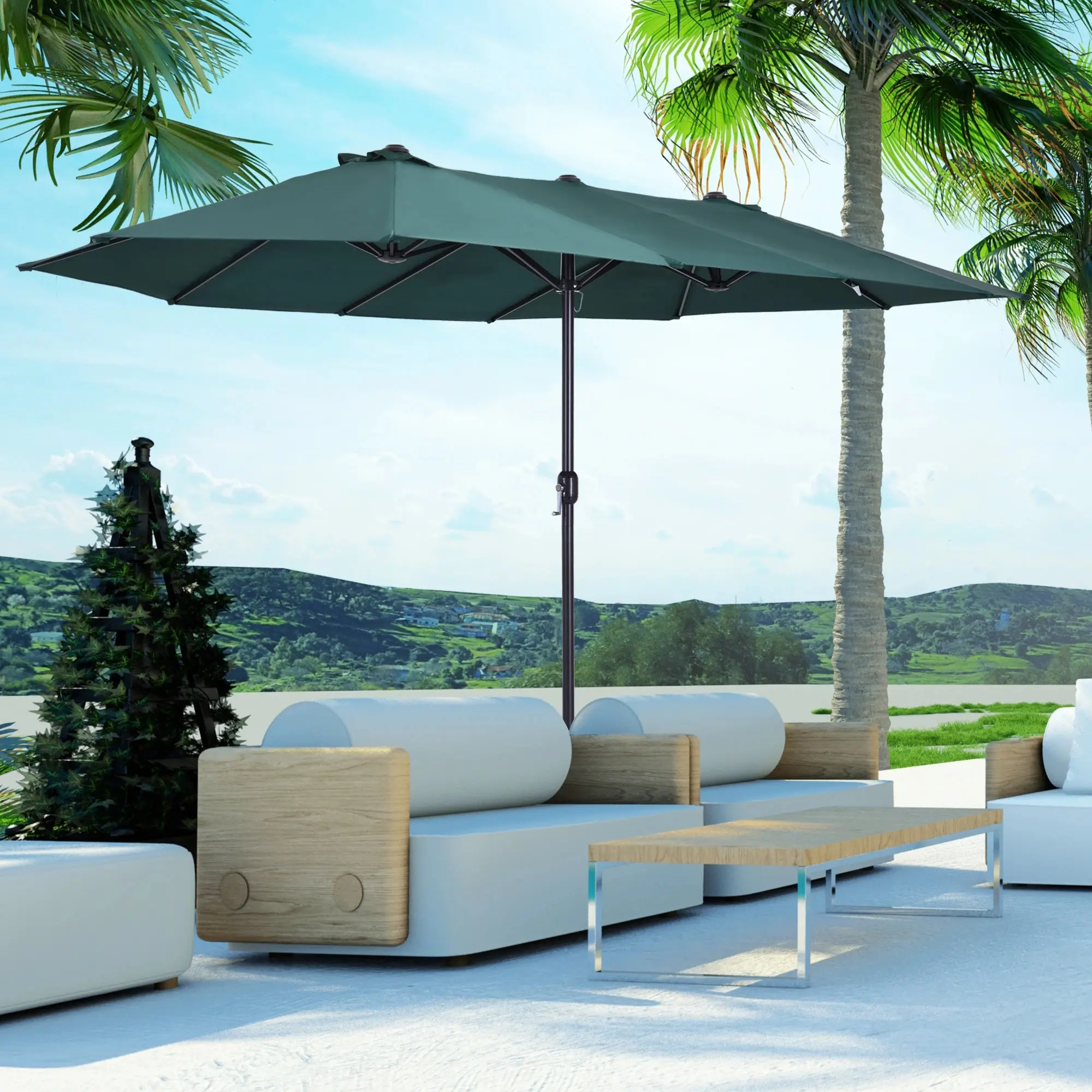 Umbrela de soare Outsunny 84D-031V01 (Green) - 10