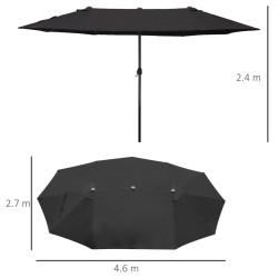 Зонт от солнца Outsunny 84D-031V01BK (Black) Thumb