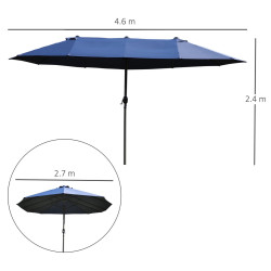 Зонт от солнца Outsunny 84D-031V01BU (Blue) Thumb