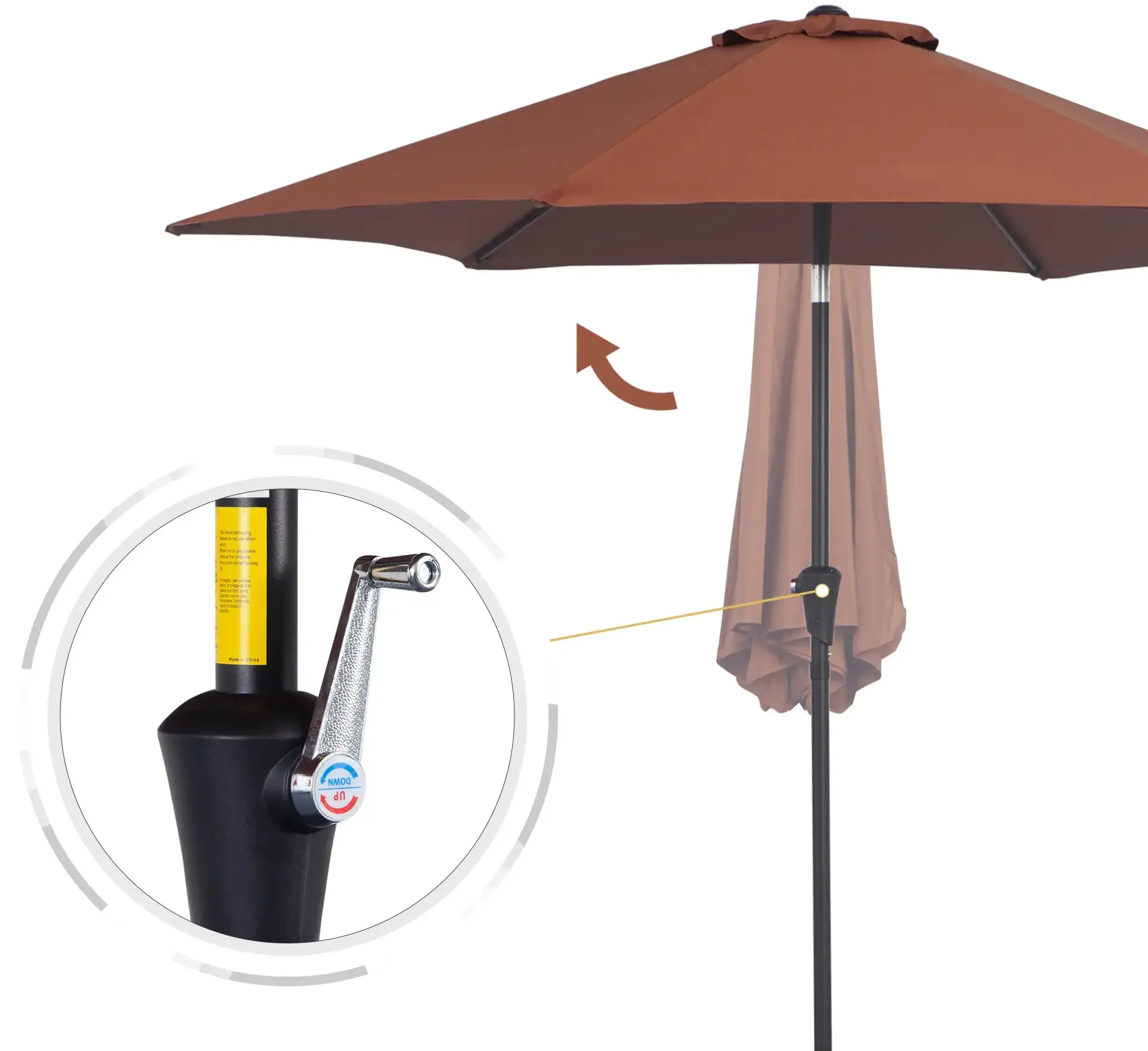 Зонт от солнца Outsunny 84D-032CF (Brown)