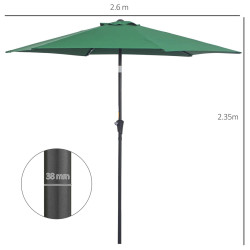Umbrela de soare Outsunny 84D-032GN (Green) Thumb