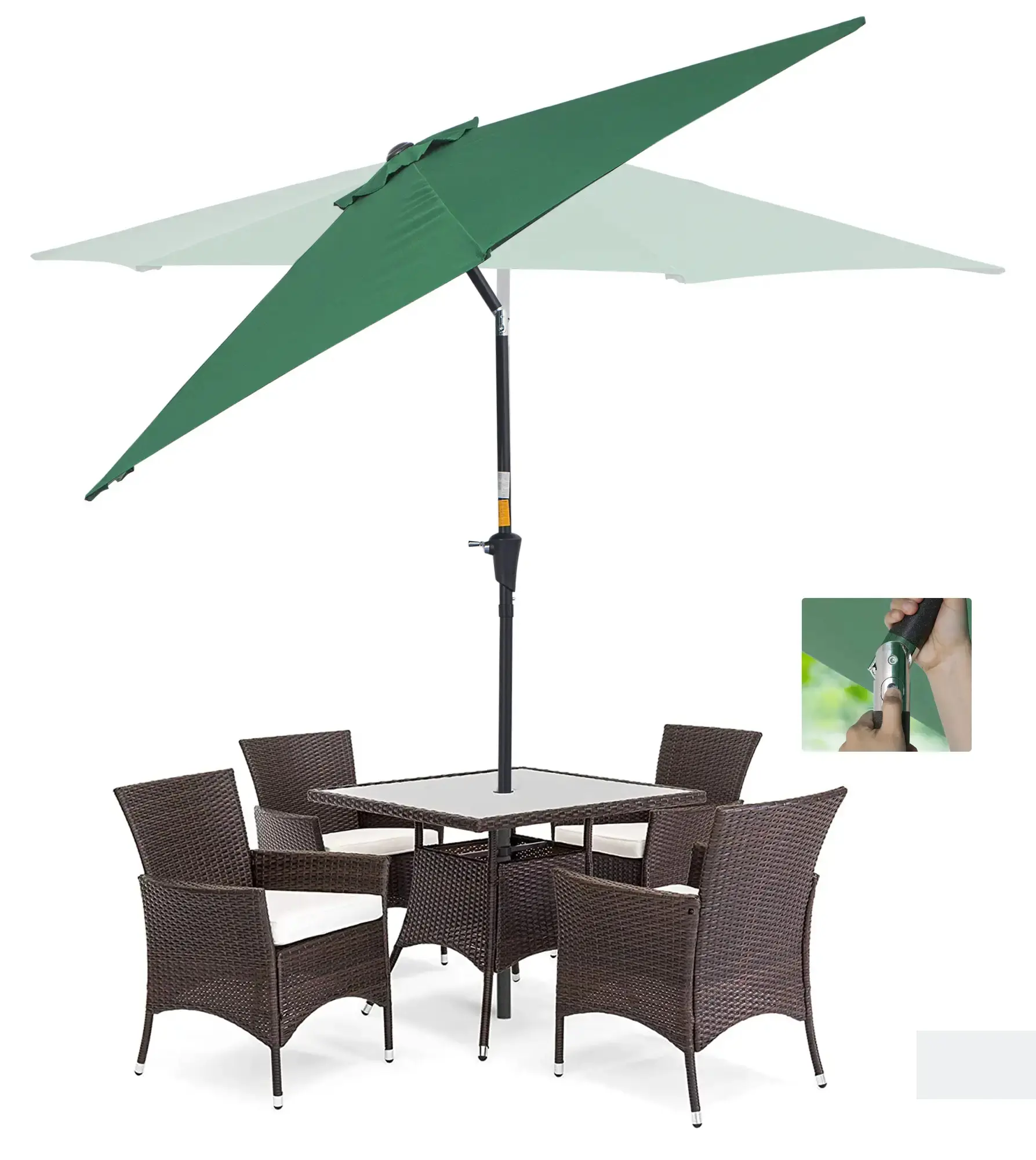 Umbrela de soare Outsunny 84D-032GN (Green) - 8