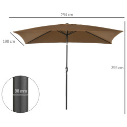 Зонт от солнца Outsunny 84D-036V00CF (Coffee) Thumb