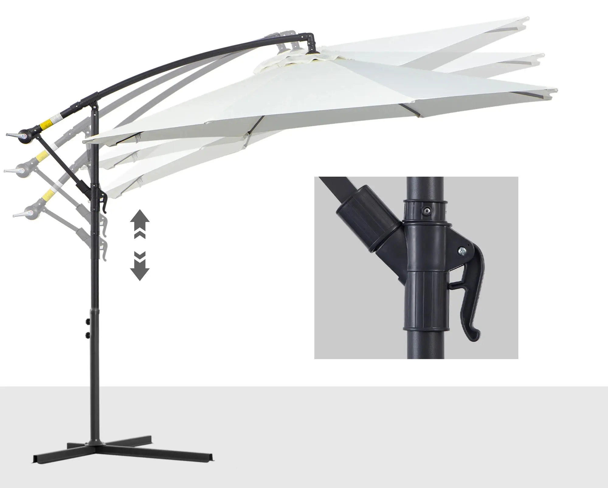 Umbrela de soare Outsunny 84D-037CW (White) - 4