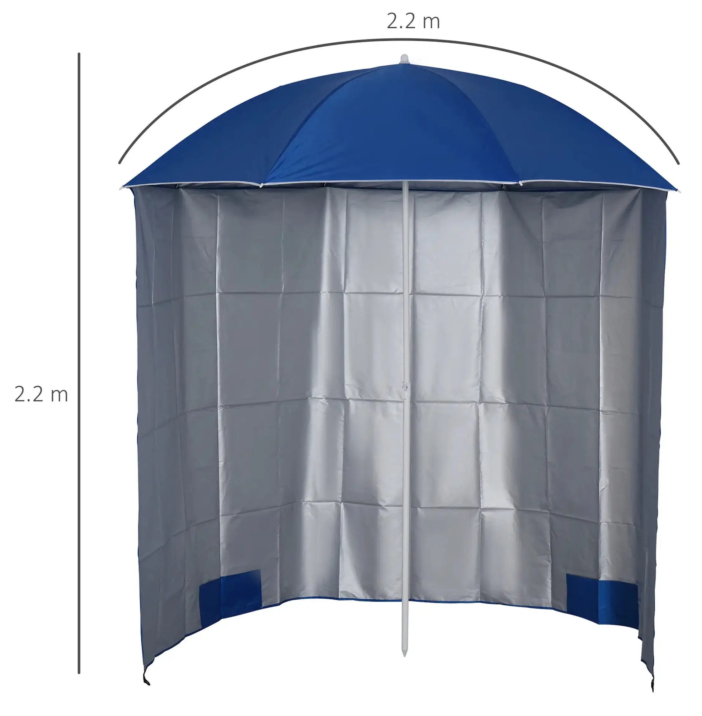 Зонт от солнца Outsunny 84D-038BU (Blue) - 8