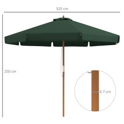 Зонт от солнца Outsunny 84D-040V00DG (Green) Thumb