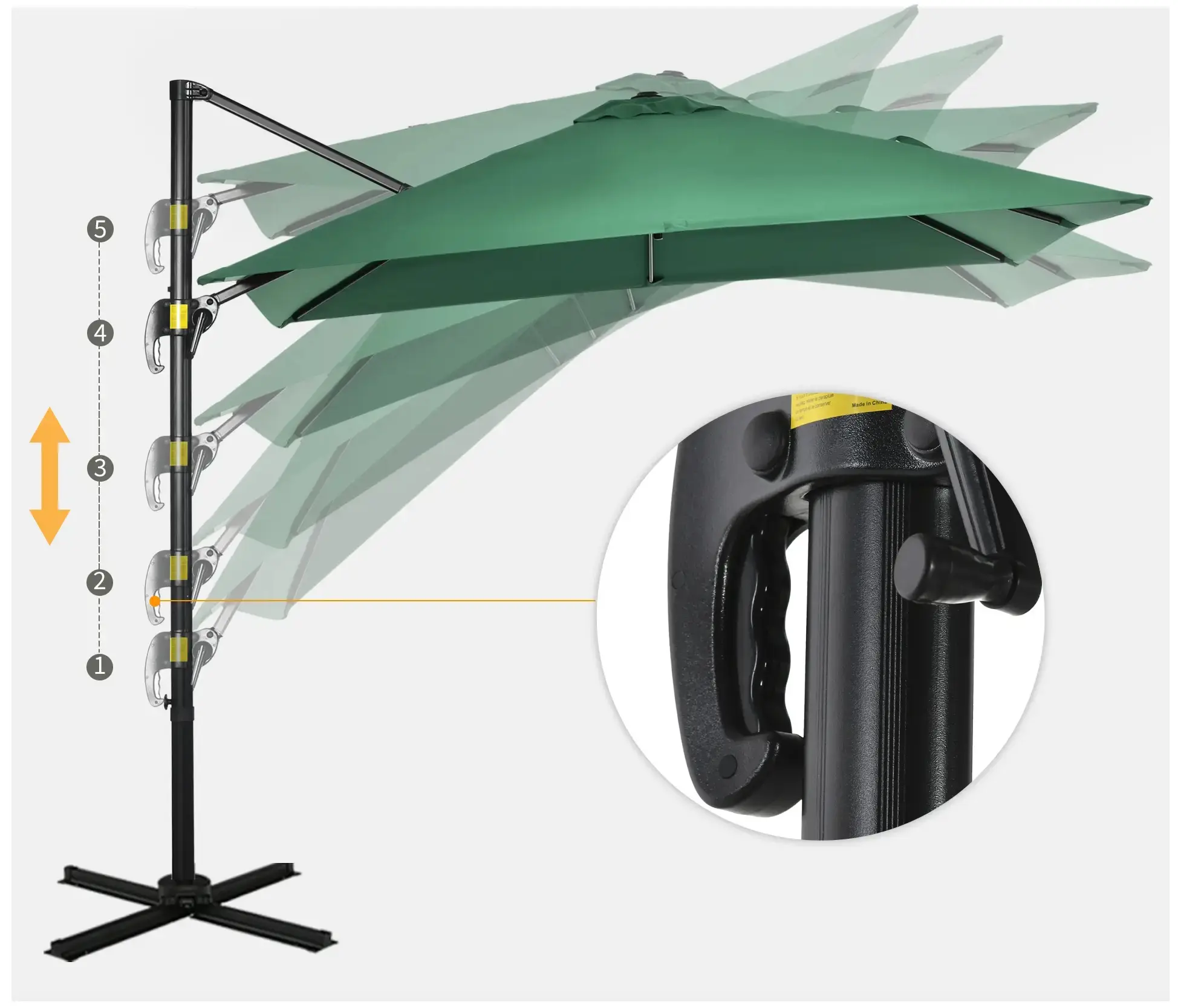 Зонт от солнца Outsunny 84D-051V00GN (Green)