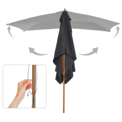 Umbrela de soare Outsunny 84D-057CG (Dark Grey) Thumb