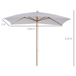 Umbrela de soare Outsunny 84D-057WT (White) Thumb