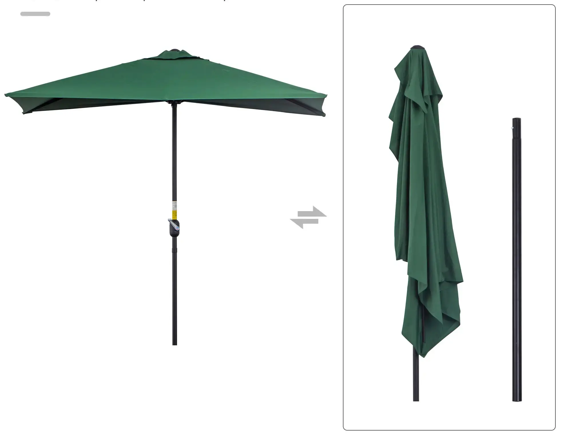 Umbrela de soare Outsunny 84D-074GN (Green) - 6