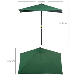 Umbrela de soare Outsunny 84D-074GN (Green) Thumb