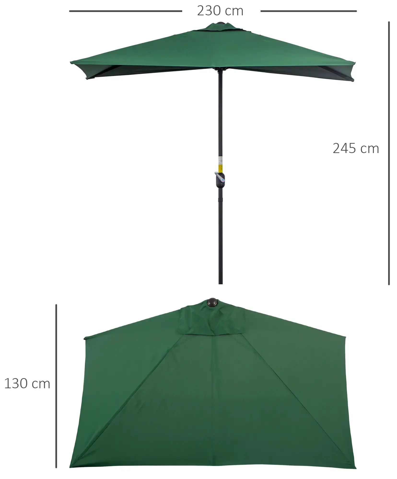 Umbrela de soare Outsunny 84D-074GN (Green) - 8