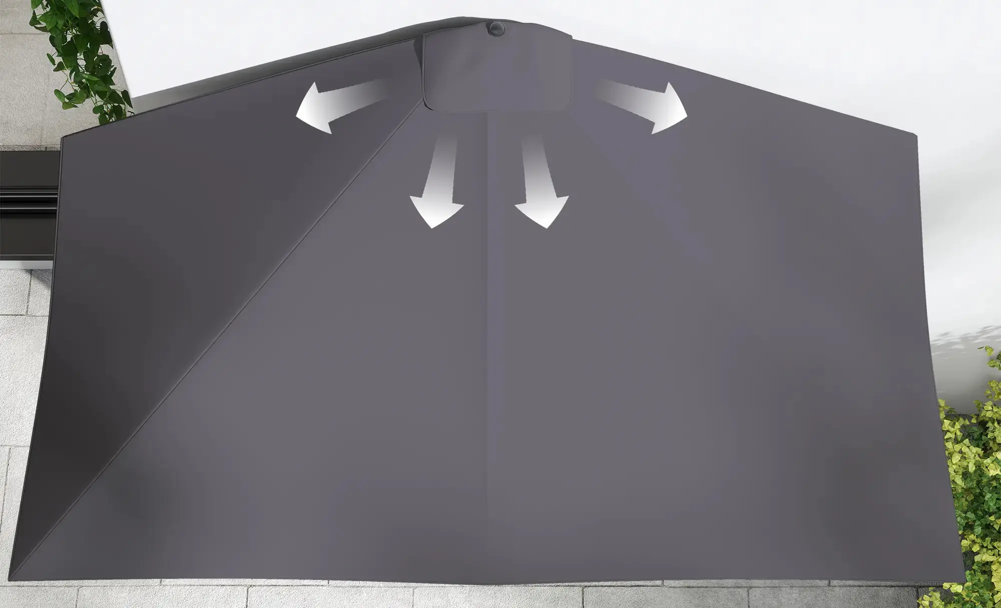 Зонт от солнца Outsunny 84D-074GY (Grey) - 4