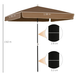 Зонт от солнца Outsunny 84D-093CF (Coffee) Thumb
