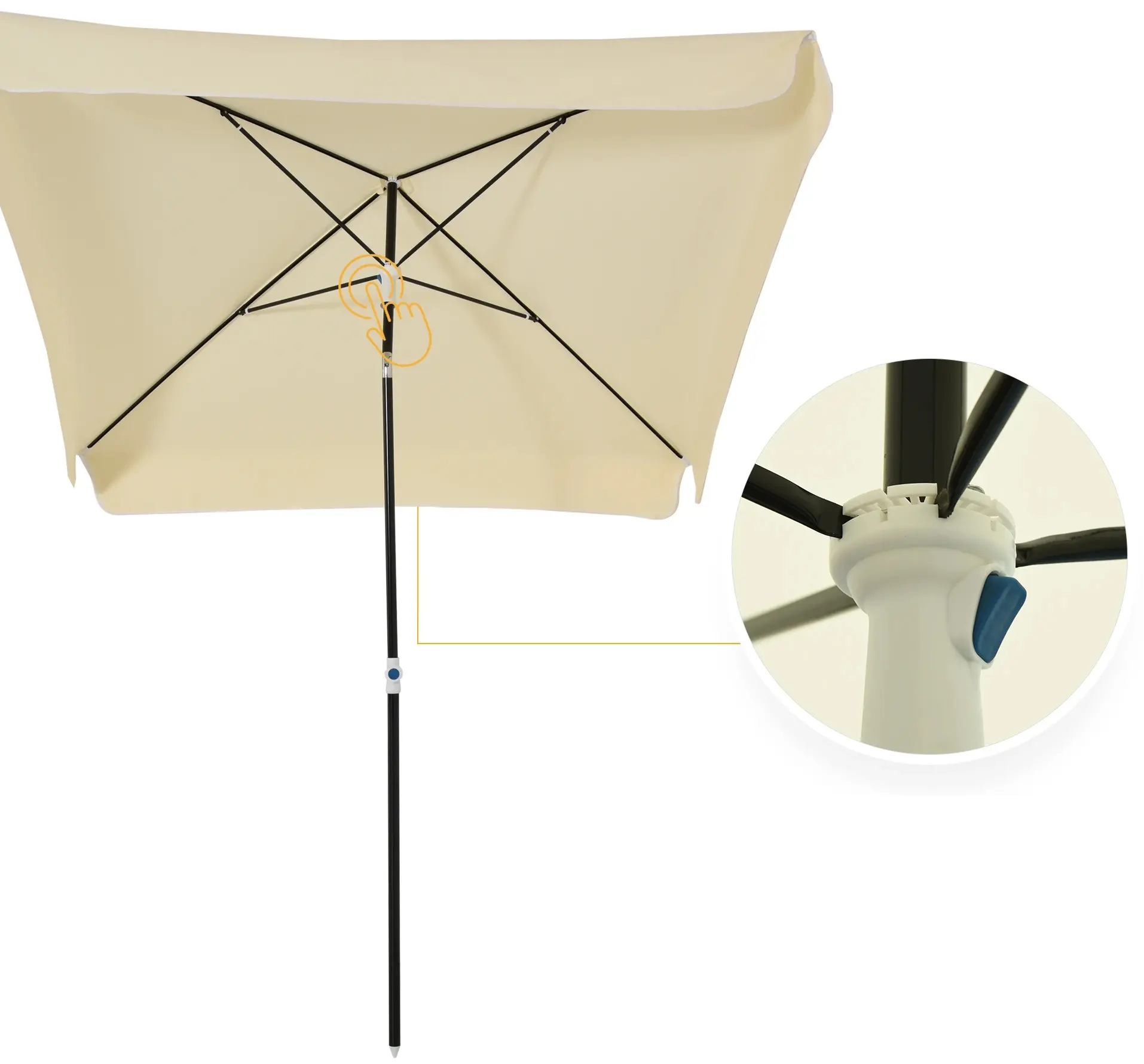 Umbrela de soare Outsunny 84D-093CW (Cream White) - 3
