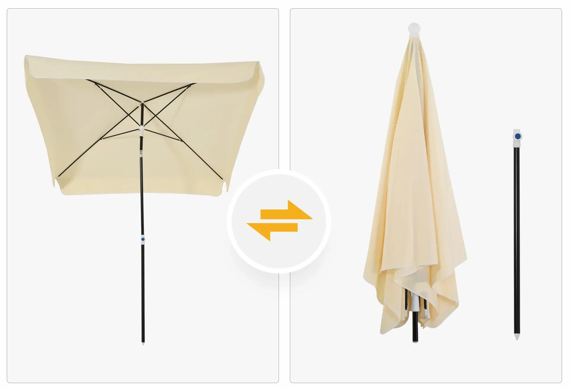 Umbrela de soare Outsunny 84D-093CW (Cream White) - 8