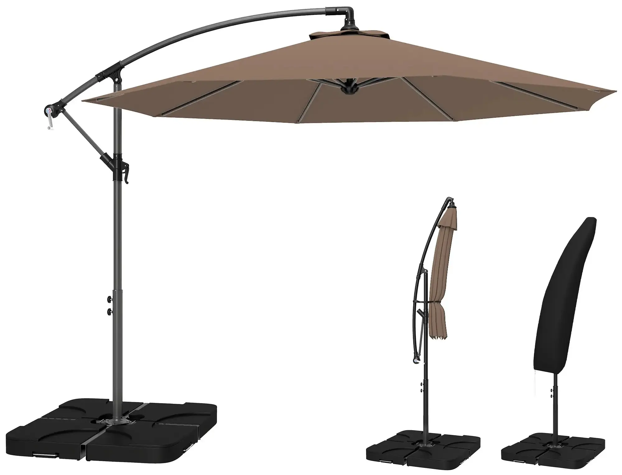 Umbrela de soare Outsunny 84D-096V01CF (Brown) - 2