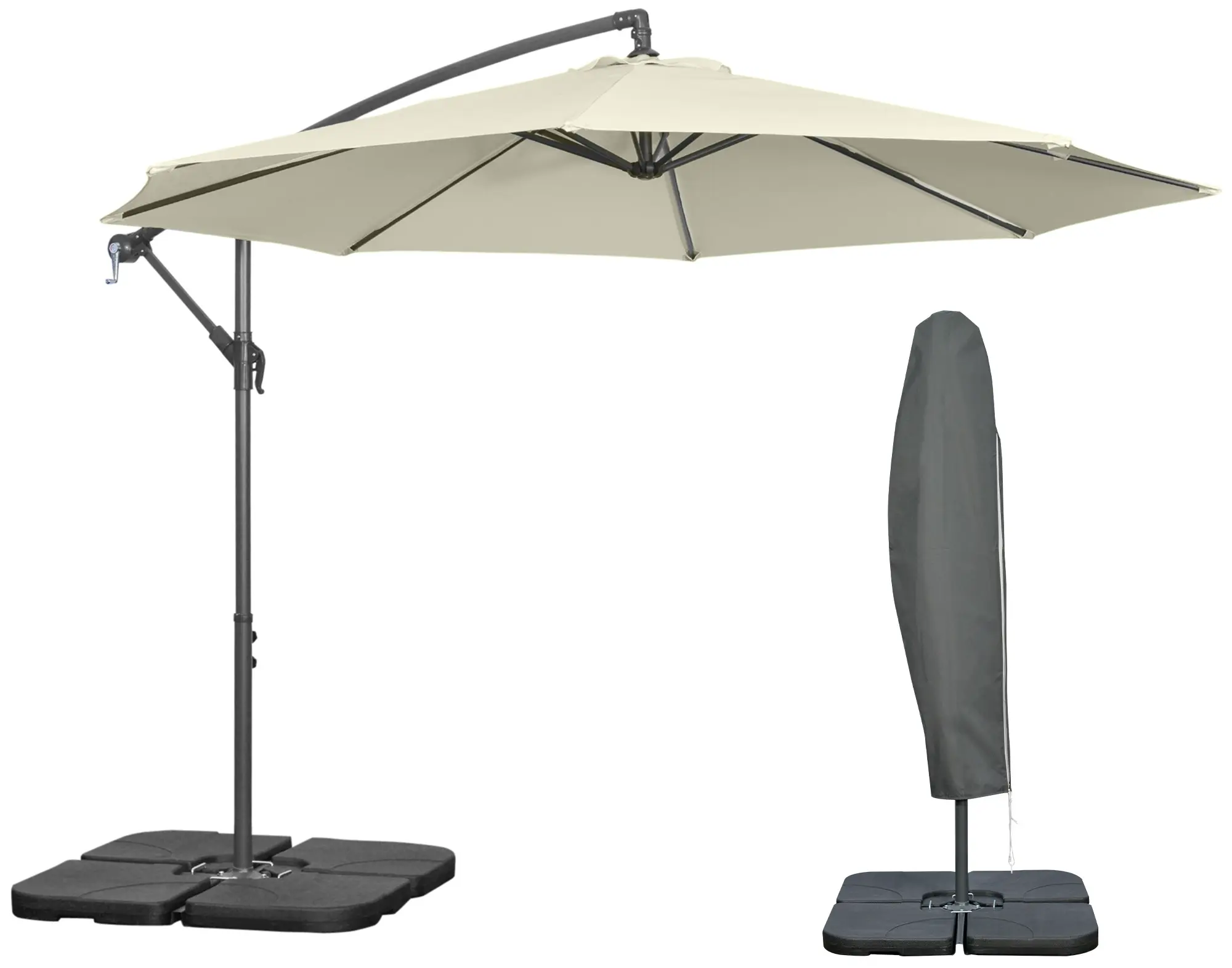 Зонт от солнца Outsunny 84D-096V02BG (Beige) - 2