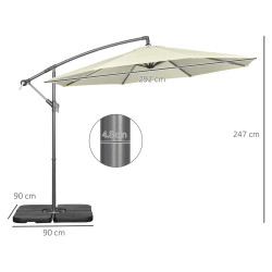 Зонт от солнца Outsunny 84D-096V02BG (Beige) Thumb